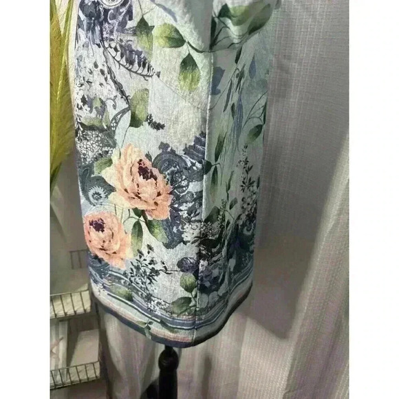 Easy wear By Chicos Women’s 2 US L Semi Sheer 3/4 Sleeve Open Front Cardigan - Picture 6 of 14